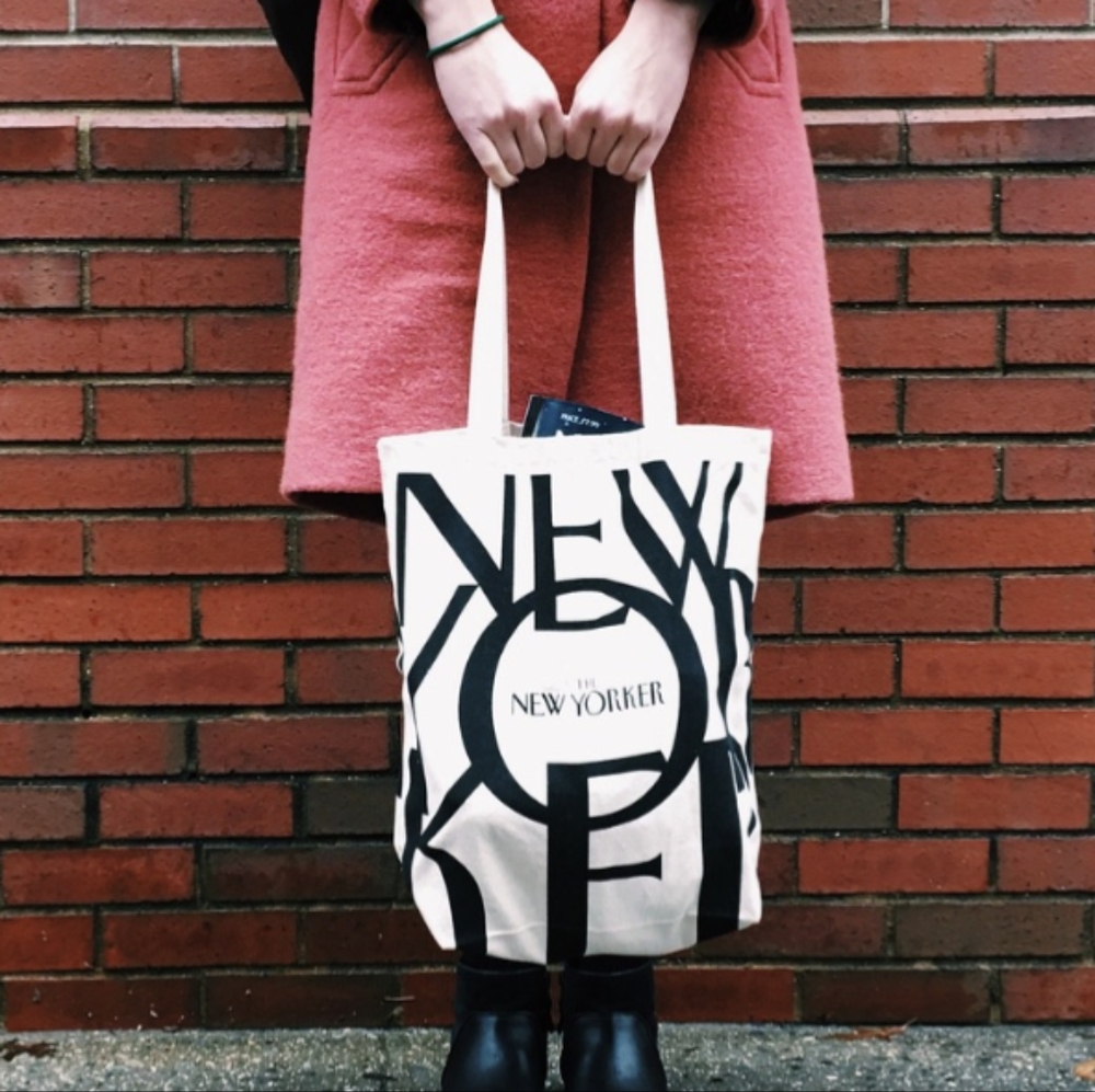 New Yorker Canvas Tote Bag 💕 Classic New York Bag - H 14"